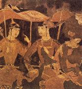 Abu l Faraj al Isfahani Emir Badruddin Lu lu,governor of Mosul,out hawking oil painting